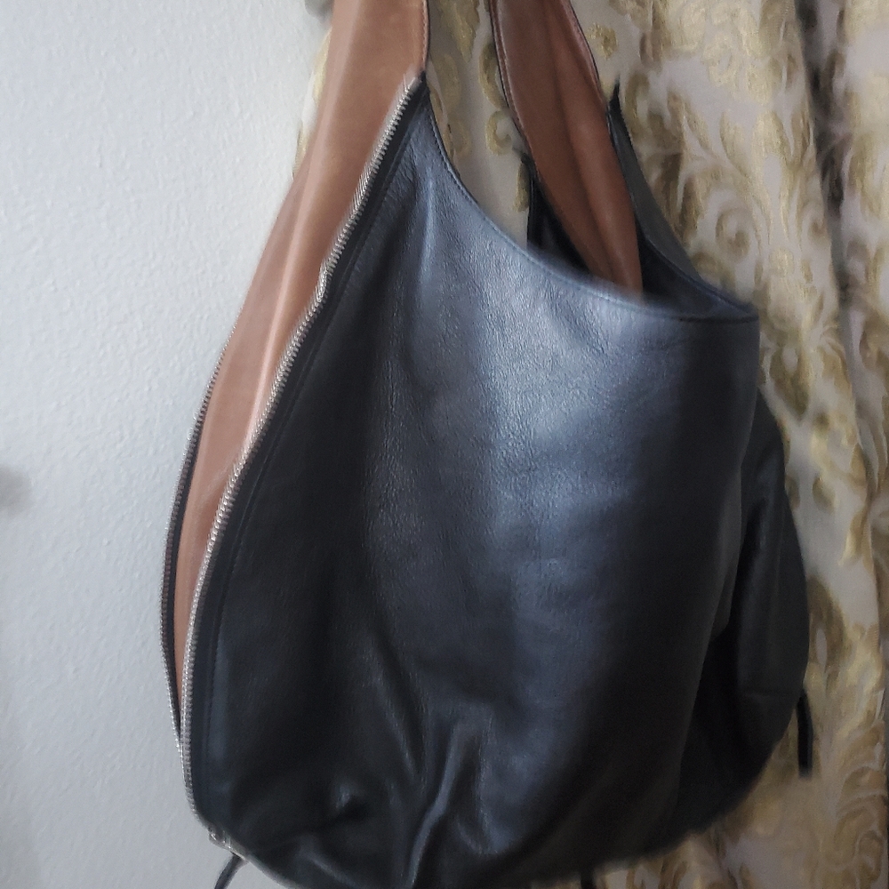Marni ITALY Authentic  Black and Brown Leather Hobo Bag - Picture 2 of 16